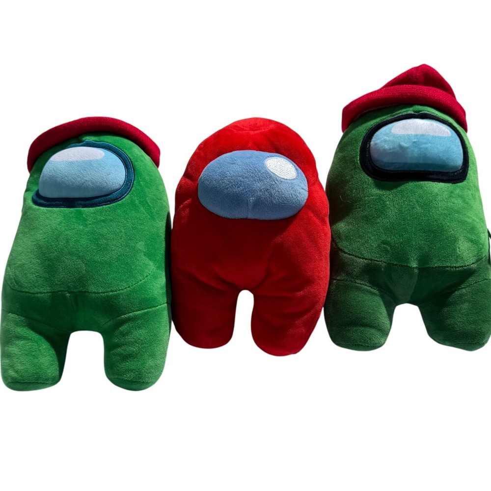 Among Us Plush Toy Bundle 12" Premium Crewmate Set Green Red Stuffed Animal